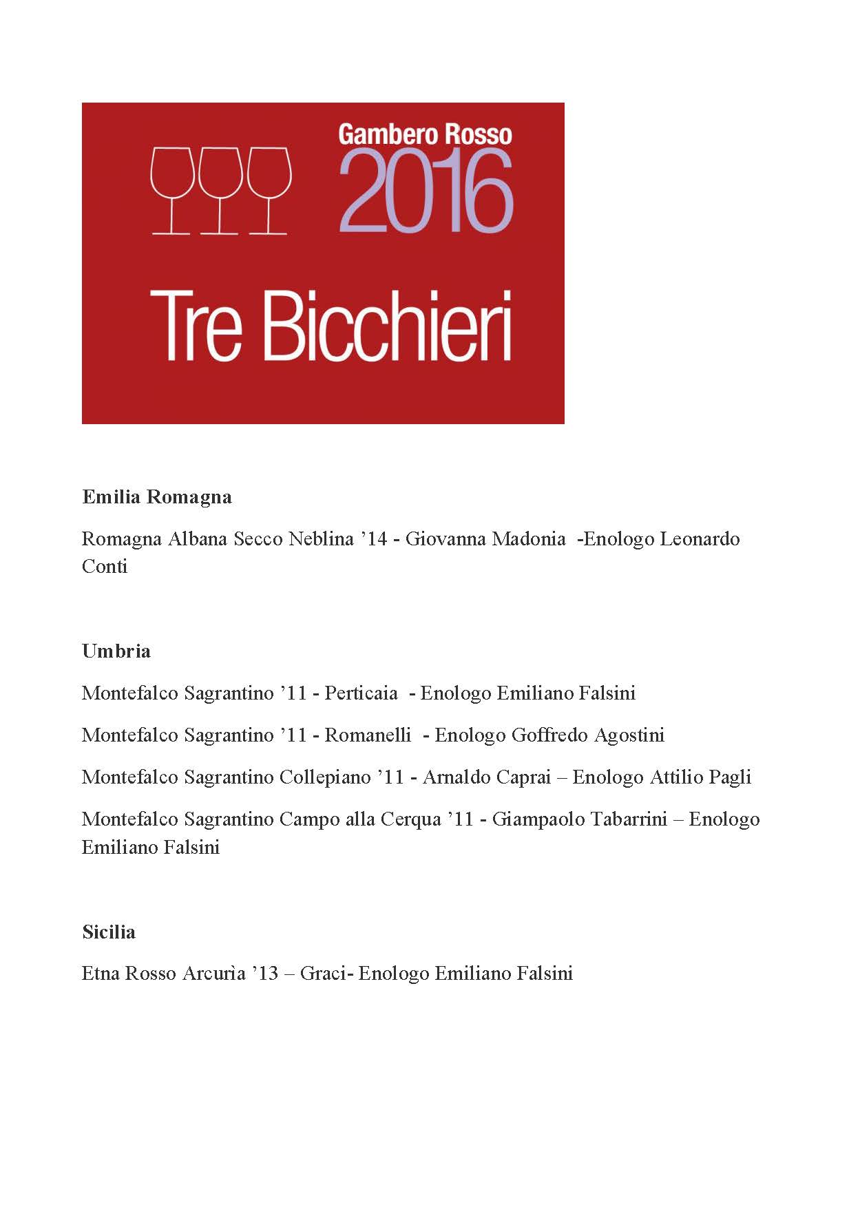 Tre bicchieri 2016